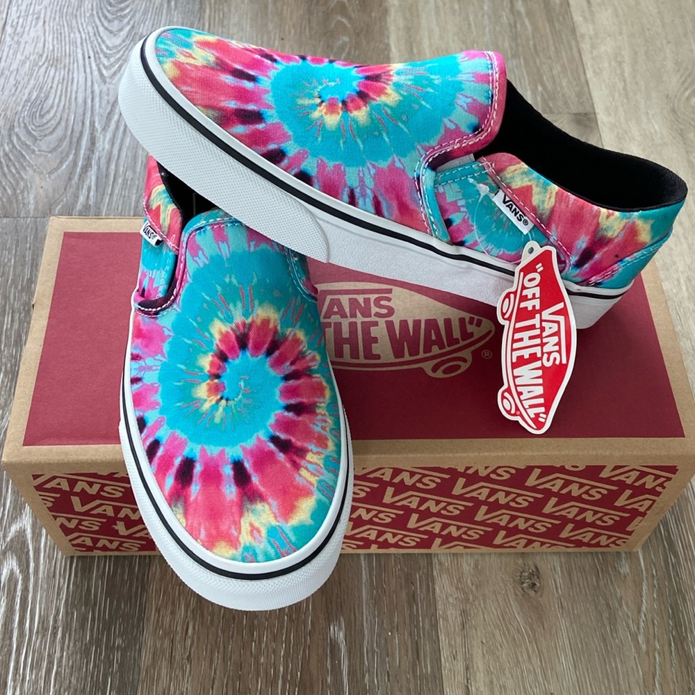 Vans Slip On Asher Women’s Shoe Size 6.  Brand new in box.  Perfect condition.
